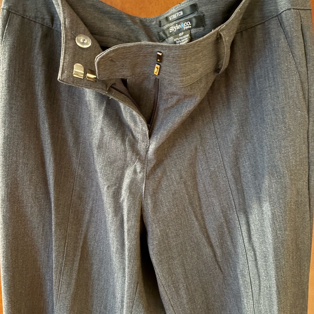Style & Co Women's Dress Pants, Size 6p, Charcoal Gray